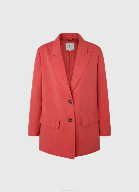 žene studio crvena opušteni laneni blejzer Pepe Jeans JZ8H109