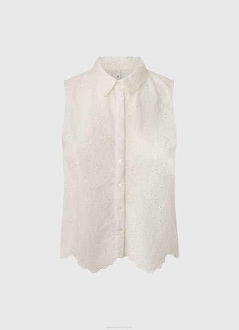 žene bijela košulja s rukavima s otvorenim rukavima Pepe Jeans JZ8H337