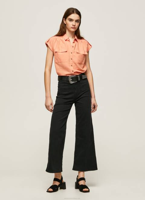 žene breskva korisna košulja kratkih rukava Pepe Jeans JZ8H340