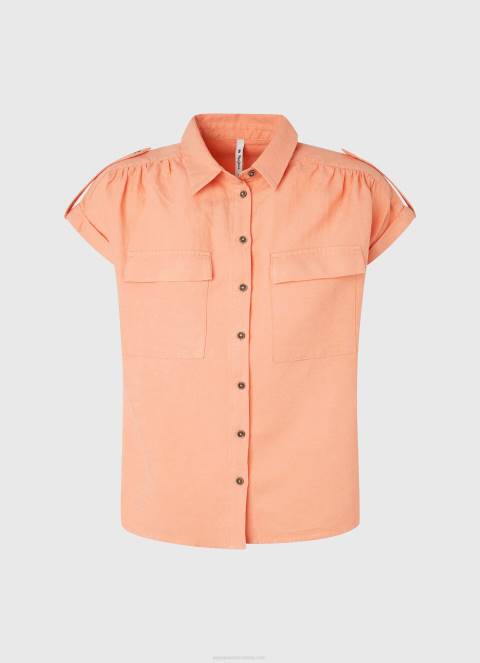 žene breskva korisna košulja kratkih rukava Pepe Jeans JZ8H340