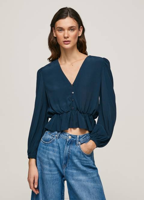 žene dulwich skraćeni top s v-izrezom Pepe Jeans JZ8H325