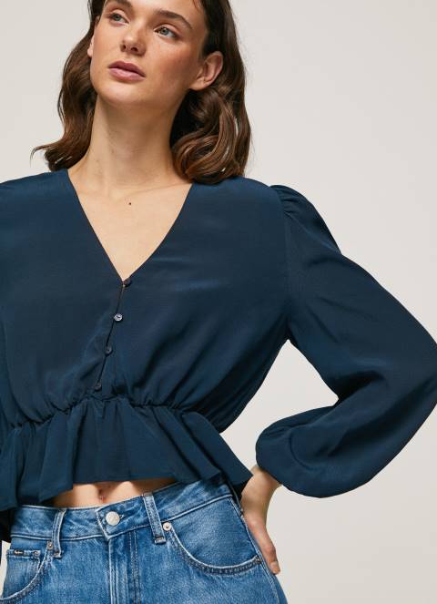 žene dulwich skraćeni top s v-izrezom Pepe Jeans JZ8H325