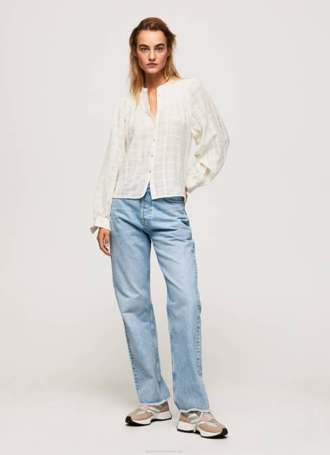 žene mousse mao ovratnik pamuk dobby bluza Pepe Jeans JZ8H362