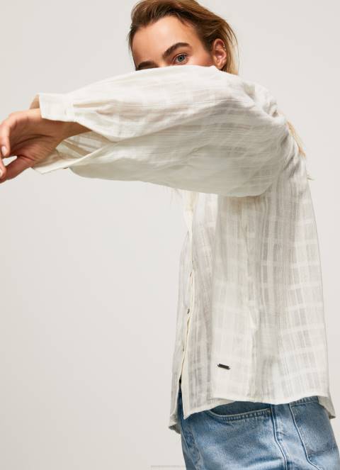 žene mousse mao ovratnik pamuk dobby bluza Pepe Jeans JZ8H362