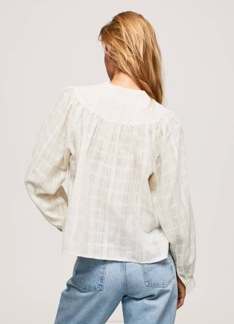 žene mousse mao ovratnik pamuk dobby bluza Pepe Jeans JZ8H362