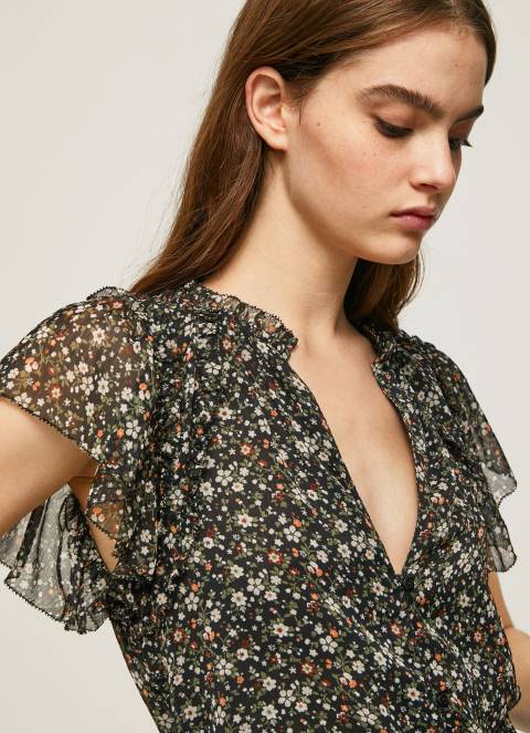 žene multi bluza od šifona s cvjetnim uzorkom Pepe Jeans JZ8H367