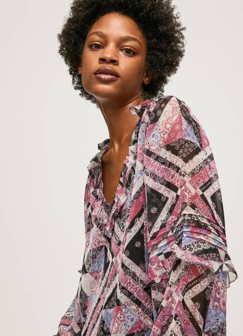 žene multi bluza s paisley printom s volanima Pepe Jeans JZ8H376