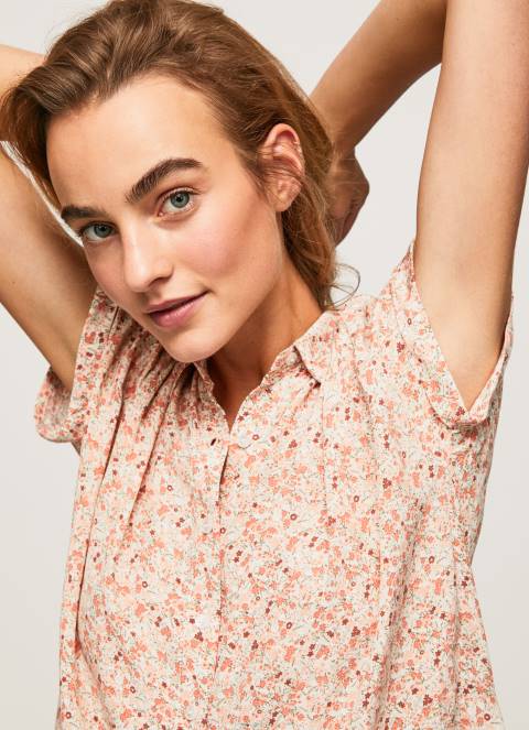žene multi cvjetna košulja kratkih rukava Pepe Jeans JZ8H356