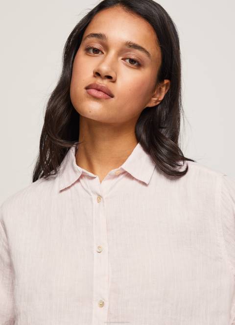 žene nježno ružičasta prugasta majica regularnog kroja Pepe Jeans JZ8H332