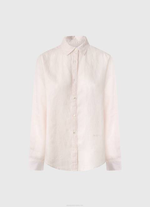 žene nježno ružičasta prugasta majica regularnog kroja Pepe Jeans JZ8H332