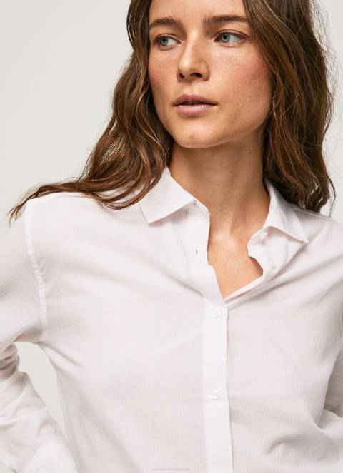 žene nježno ružičasta prugasta pamučna voile košulja Pepe Jeans JZ8H323