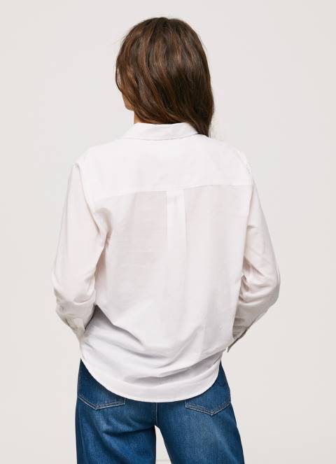 žene nježno ružičasta prugasta pamučna voile košulja Pepe Jeans JZ8H323