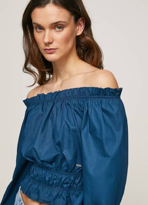 žene ocean skraćeni pripijeni gornji dio od pamučnog poplina Pepe Jeans JZ8H360