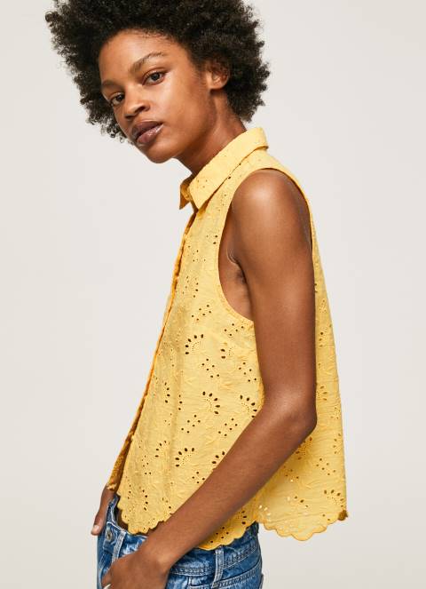 žene sjaj košulja s rukavima s otvorenim rukavima Pepe Jeans JZ8H330