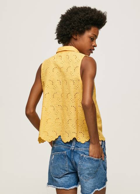 žene sjaj košulja s rukavima s otvorenim rukavima Pepe Jeans JZ8H330