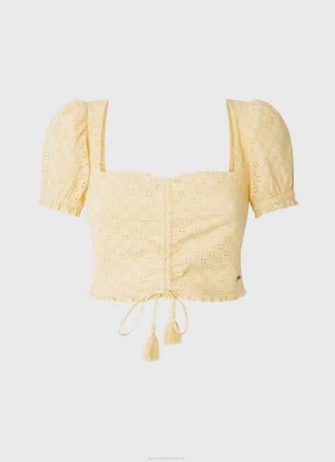 žene sjaj pamučni top s otvorenim detaljima Pepe Jeans JZ8H331