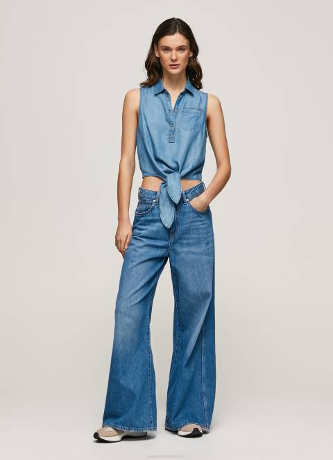 žene traper redovna košulja bez rukava Pepe Jeans JZ8H368