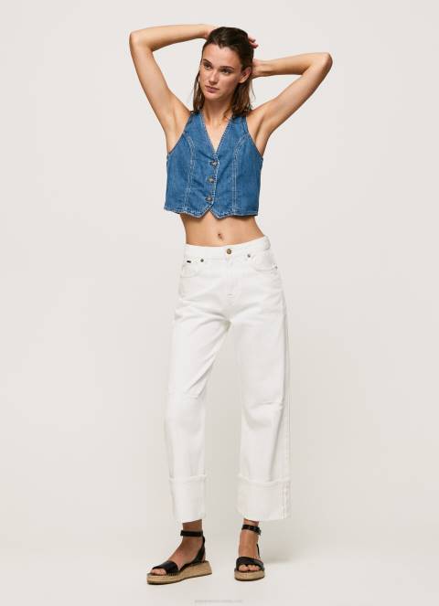 žene traper skraćeni fit traper prsluk Pepe Jeans JZ8H319