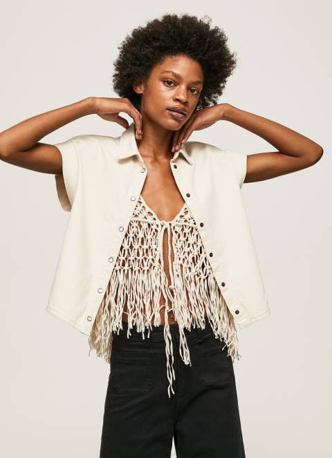 žene traper traper košulja kratkih rukava Pepe Jeans JZ8H339