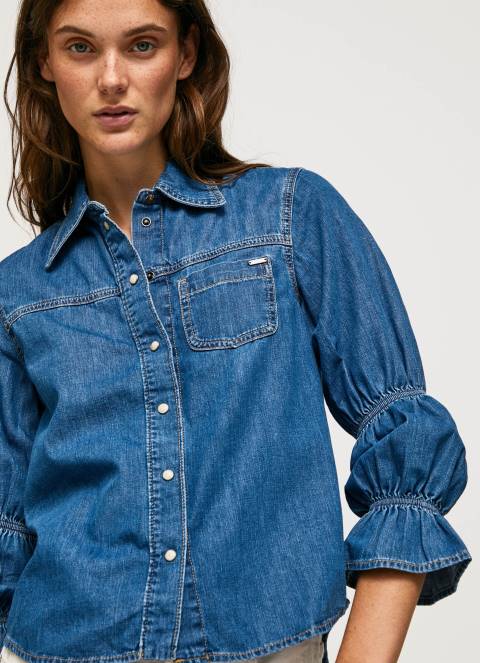 žene traper traper košulja regularnog kroja Pepe Jeans JZ8H96