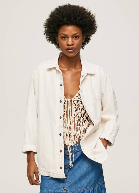 žene traper traper majica s prugastim printom Pepe Jeans JZ8H353