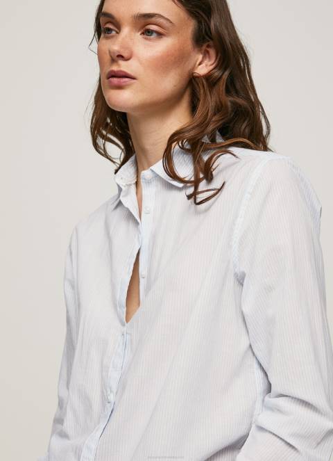 žene zaljev prugasta pamučna voile košulja Pepe Jeans JZ8H324