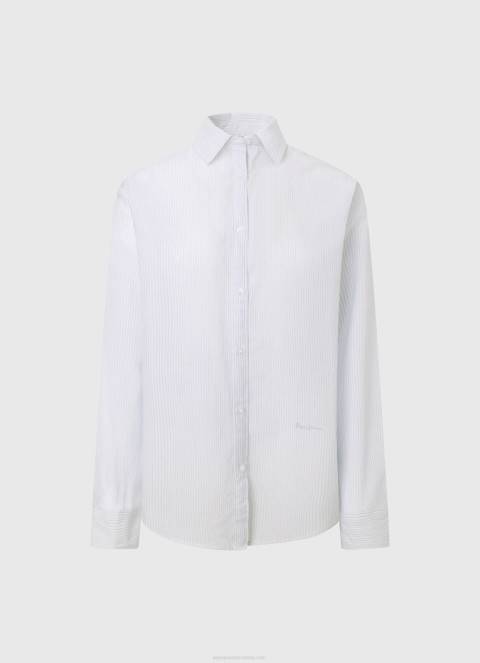 žene zaljev prugasta pamučna voile košulja Pepe Jeans JZ8H324