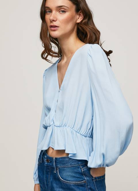 žene zaljev skraćeni top s v-izrezom Pepe Jeans JZ8H326