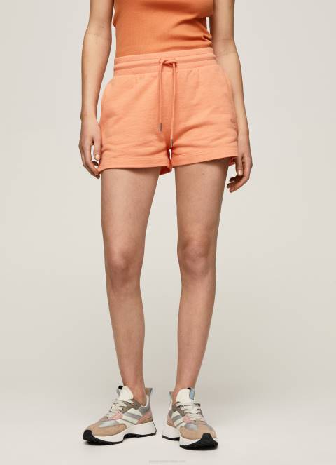 žene breskva pamučne kratke hlače s podesivim strukom Pepe Jeans JZ8H515