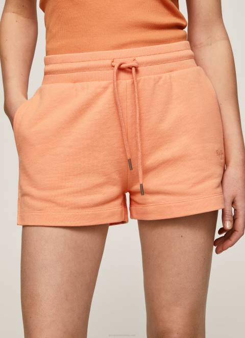 žene breskva pamučne kratke hlače s podesivim strukom Pepe Jeans JZ8H515