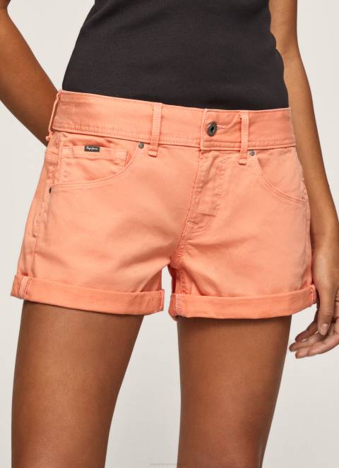žene breskva standardne pamučne kratke hlače Pepe Jeans JZ8H526
