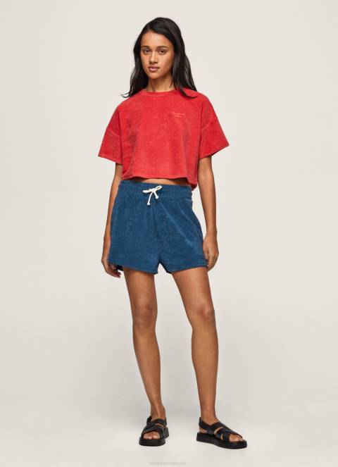 žene jarman sportske kratke hlače s izvezenim logotipom Pepe Jeans JZ8H532