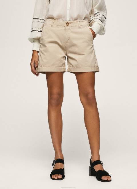 žene kamen kratke chino hlače uobičajenog kroja Pepe Jeans JZ8H524