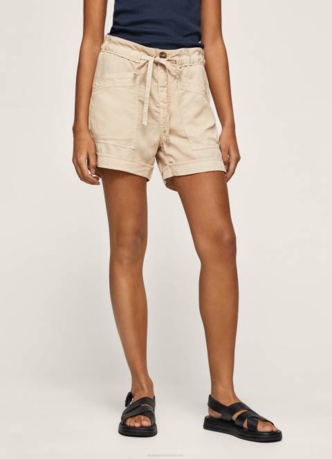 žene kamen kratke hlače s podesivim strukom Pepe Jeans JZ8H525