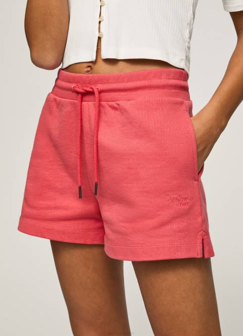 žene studio crvena pamučne kratke hlače s podesivim strukom Pepe Jeans JZ8H516