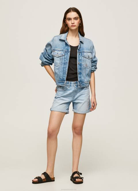 žene traper kratke traper hlače regularnog kroja Pepe Jeans JZ8H492