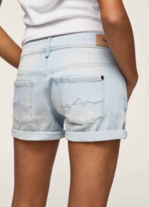 žene traper kratke traper hlače regularnog kroja Pepe Jeans JZ8H521