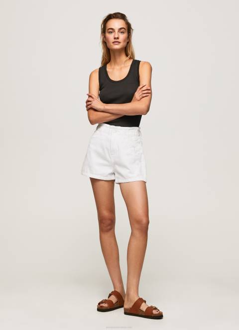 žene traper kratke traper hlače s izvezenim cvjetovima Pepe Jeans JZ8H512