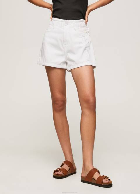 žene traper kratke traper hlače s izvezenim cvjetovima Pepe Jeans JZ8H512