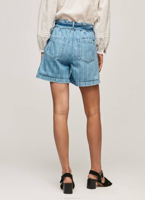 žene traper kratke traper hlače s prugastim printom Pepe Jeans JZ8H478