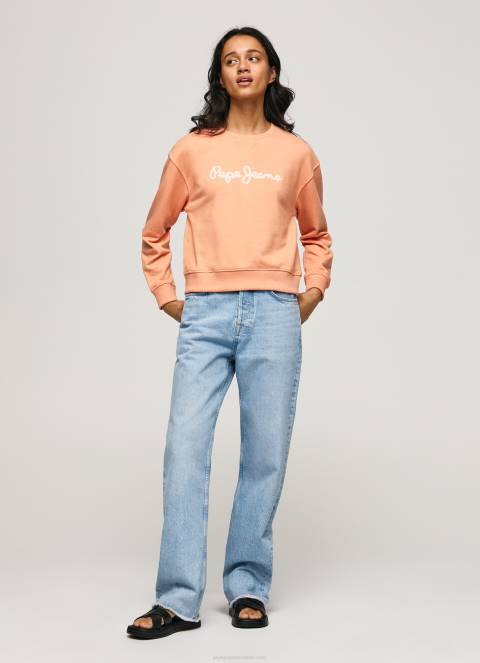 žene breskva džemper s otisnutim logotipom Pepe Jeans JZ8H274