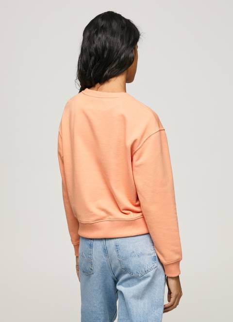 žene breskva džemper s otisnutim logotipom Pepe Jeans JZ8H274