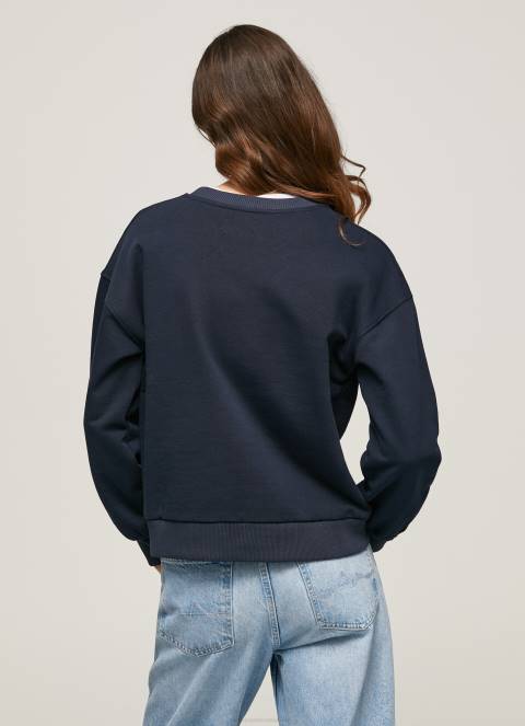 žene dulwich pamučni džemper s okruglim logotipom Pepe Jeans JZ8H279