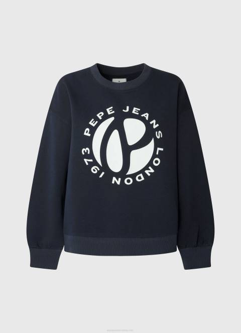 žene dulwich pamučni džemper s okruglim logotipom Pepe Jeans JZ8H279