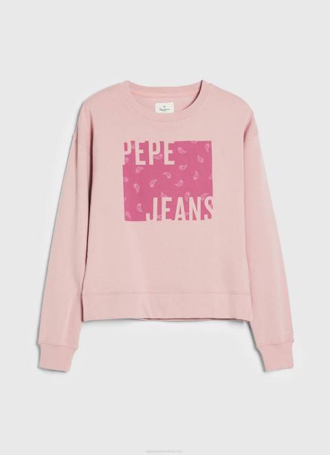 žene mutno ružičasta pamučni džemper s logotipom Pepe Jeans JZ8H285