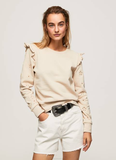 žene polirati pamučni džemper s volanima Pepe Jeans JZ8H284