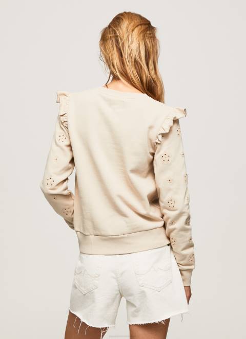 žene polirati pamučni džemper s volanima Pepe Jeans JZ8H284