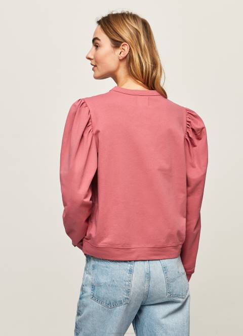 žene tamno rumenilo pamučni džemper s izvezenim logotipom Pepe Jeans JZ8H278