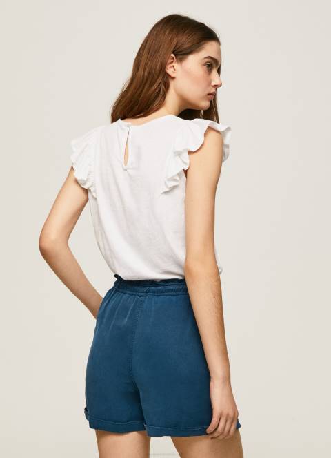 žene bijela košulja s otvorenim detaljima Pepe Jeans JZ8H437