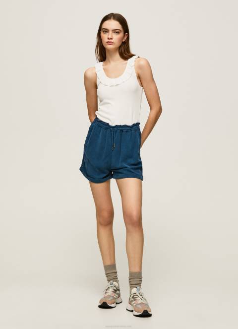 žene bijela majica kratkih rukava s volanima Pepe Jeans JZ8H390